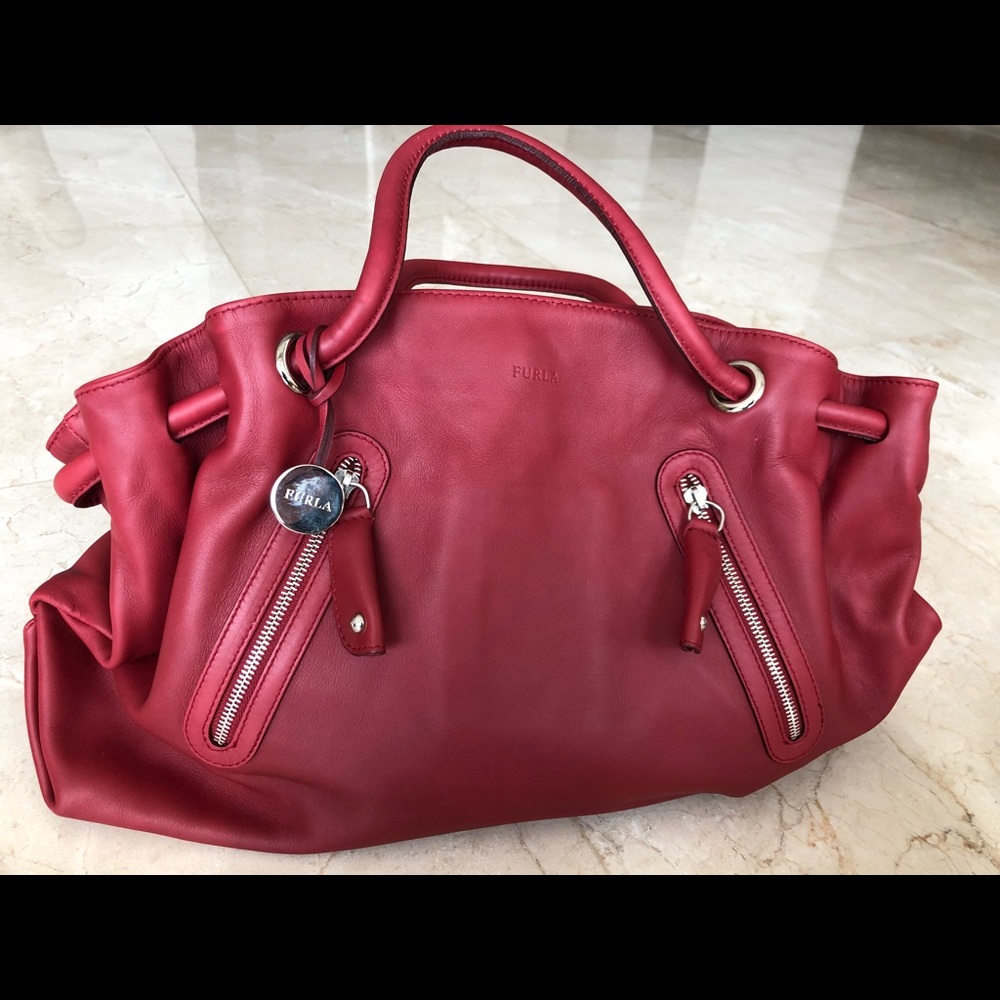 Furla red bag never worn!